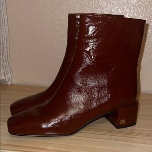 Franco Sarto Flexa Fabiene Leather Square Toe Bootie